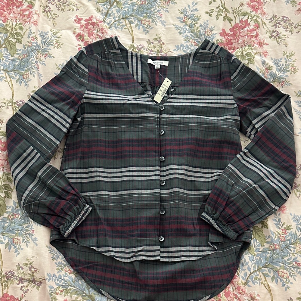Madewell Multicolor Plaid Button-Down Shirt